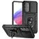 Mobigear Armor Ring Cam Slide Coque Samsung Galaxy A54 Coque arrière Rigide Anti-Chocs avec Anneau-Support et Protecteur Lentilles - Noir