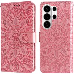 Mobigear Sunflower Housse Samsung Galaxy S26 Ultra Etui Porte-Monnaie - Rose doré