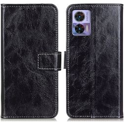 Mobigear Basic Housse Motorola Edge 30 Neo Etui Porte-Monnaie - Noir