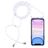 Mobigear Lanyard iPhone 11 Coque avec cordon en TPU Souple - Transparent / Blanc