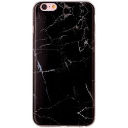 Mobigear Marble Coque iPhone 6s Coque arrière en TPU Souple - Noir