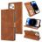 Mobigear Wallet Housse iPhone 14 Pro Etui Porte-Monnaie - Marron