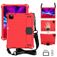 Mobigear HexStrap Coque iPad Air 4 (2020) Coque arrière en Plastique rigide,EVA + Porte-crayon + Bandoulière + Support Amovible - Rouge