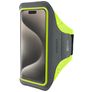 Mobiparts Comfort Fit Brassard Téléphone iPhone 15 Pro Brassard Coque de Sport en Neoprène - Neon Green
