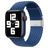 Mobigear Braided Bracelet Nylon pour Apple Watch Fermeture à pince - 49/46/45/44 mm - Bleu foncé