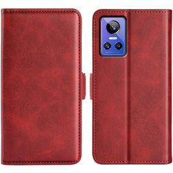 Mobigear Slim Magnet Housse Realme GT Neo 3 Etui Porte-Monnaie - Rouge