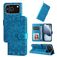 Mobigear Sunflower Housse iPhone 17 Pro Etui Porte-Monnaie - Bleu