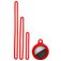 Mobigear Lanyard Coque Apple AirTag Coque en Silicone Souple - Rouge
