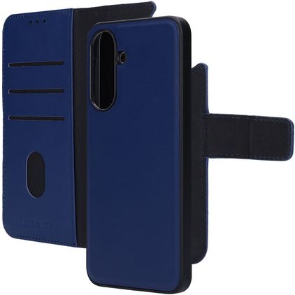 Mobiparts Housse Samsung Galaxy A37 Etui avec Coque Détachable en Cuir Véritable Porte-Monnaie - Bleu