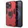 Mobigear Armor Ring Coque iPhone 13 Pro Coque arrière Rigide Anti-Chocs avec Anneau-Support - Rouge