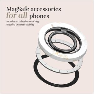 MIO Holder MagSafe Bague téléphone - White Marble Universel