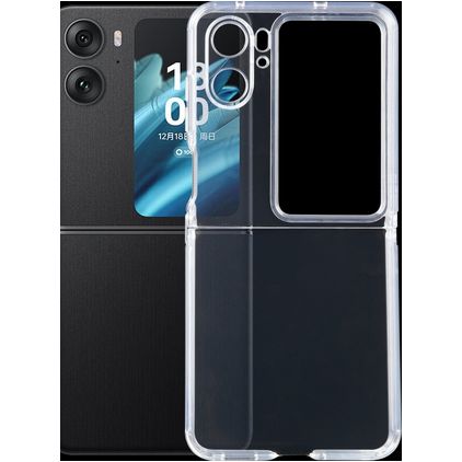 Mobigear Cushion Coque Transparente OPPO Find N2 Flip Coque arrière en TPU Souple Anti-Chocs - Transparent
