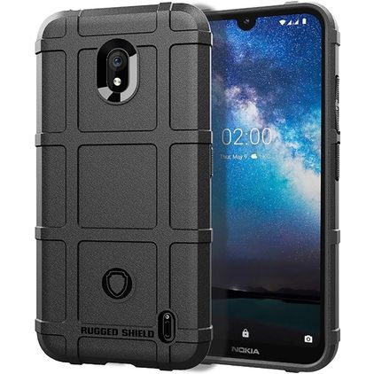 Mobigear Rugged Shield Coque Nokia 2.2 Coque arrière en TPU Souple Anti-Chocs - Noir
