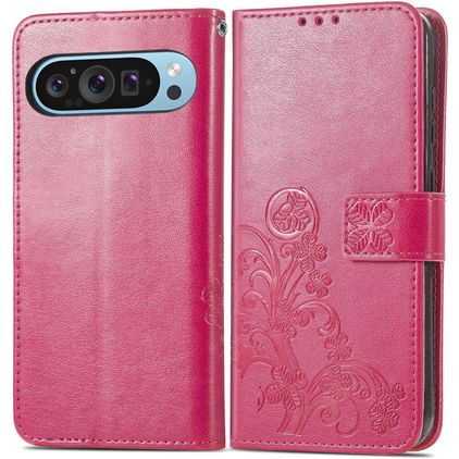 Mobigear Clover Housse Google Pixel 10 Pro Etui Porte-Monnaie - Magenta