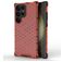 Mobigear Honeycomb Coque Samsung Galaxy S24 Ultra Coque arrière Rigide Anti-Chocs - Rouge
