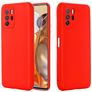 Mobigear Rubber Touch Coque POCO X3 GT Coque arrière en Silicone - Rouge
