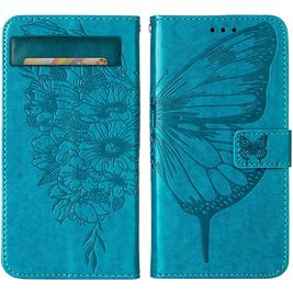 Mobigear Butterfly Housse Google Pixel 7a Etui Porte-Monnaie - Bleu