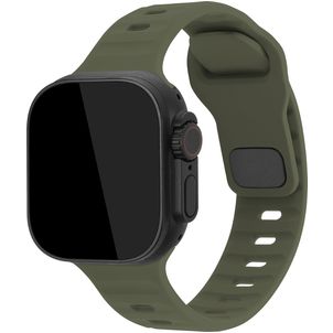 Mobilize Sports Bracelet Silicone Apple Watch Fermeture à clou et passant - 42/41/40/38 mm - Vert