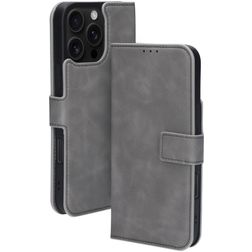 Mobiparts Classic Wallet MagSafe Housse iPhone 16 Pro Max MagSafe Etui Porte-Monnaie - Granite Grey