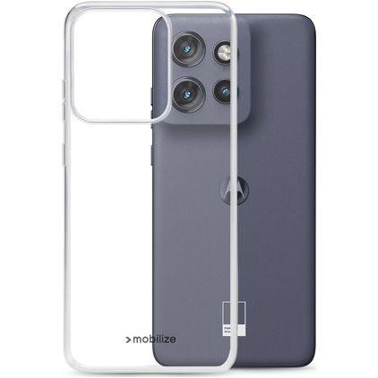 Mobilize Gelly Coque Transparente Motorola Edge 50 Coque arrière en TPU Souple - Transparent