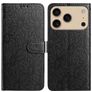 Mobigear Flowers Housse iPhone 17 Pro Max Etui Porte-Monnaie - Noir