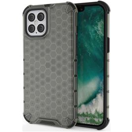 Mobigear Honeycomb Coque iPhone 12 Pro Max Coque arrière Rigide Anti-Chocs - Gris