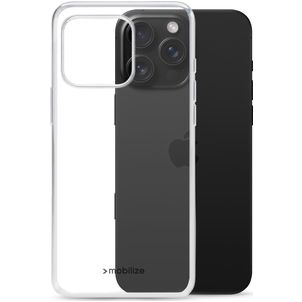 Mobilize Gelly Coque Transparente iPhone 16 Pro Max Coque arrière en TPU Souple - Transparent