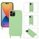 Mobigear Lanyard iPhone 14 Pro Coque avec cordon en Silicone - Vert