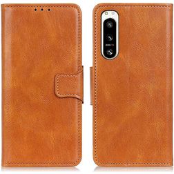 Mobigear Classy Housse Sony Xperia 5 IV Etui Porte-Monnaie - Cognac