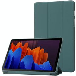 Mobigear Tri-Fold Gel Samsung Galaxy Tab S11 TPU / Similicuir Étui - Vert foncé