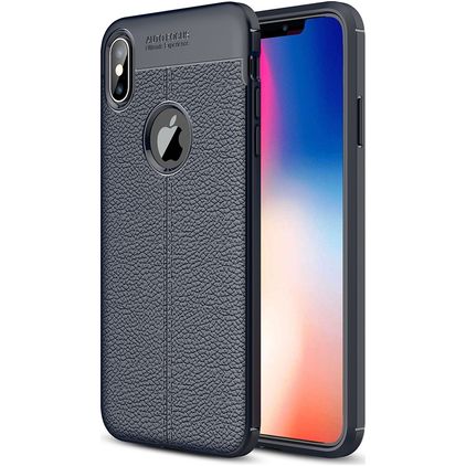 Mobigear Luxury Coque iPhone XS Max Coque arrière en TPU Souple - Bleu