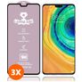 Mobigear Premium Huawei Mate 30 Verre trempé Protection d'écran - Compatible Coque - Noir (Lot de 3)