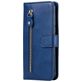 Mobigear Zipper Housse Xiaomi Redmi Note 9 Etui Porte-Monnaie - Bleu