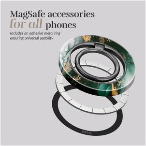 MIO Holder MagSafe Bague téléphone - Green Marble Universel