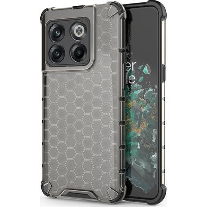Mobigear Honeycomb Coque OnePlus 10T Coque arrière Rigide Anti-Chocs - Noir