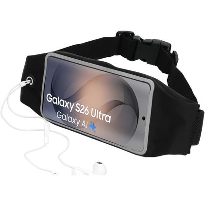 Mobiparts Comfort Fit Belt Brassard Téléphone Samsung Galaxy S26 Ultra Ceinture Coque de Sport en Neoprène - Noir