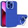 Mobigear Cube Coque iPhone 14 Plus Coque arrière Rigide avec Support Amovible - Bleu