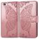 Mobigear Butterfly Housse iPhone 16e Etui Porte-Monnaie - Rose doré