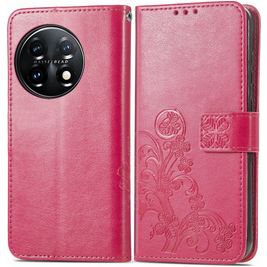 Mobigear Clover Housse OnePlus 11 Etui Porte-Monnaie - Rose