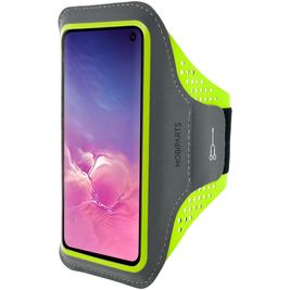 Mobiparts Comfort Fit Brassard Téléphone Samsung Galaxy S10e Brassard Coque de Sport en Neoprène - Neon Green