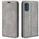 Mobigear Retro Slim Housse Motorola Moto E32 Etui Porte-Monnaie - Gris