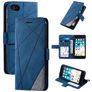 Mobigear Rhombus Housse iPhone SE (2022) Etui Porte-Monnaie - Bleu