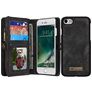 Caseme 008 Housse iPhone SE (2022) Etui avec Coque Détachable Porte-Monnaie - Noir