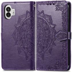 Mobigear Mandala Housse Nothing Phone (2) Etui Porte-Monnaie - Violet