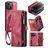 Caseme 008 Housse iPhone 13 Etui avec Coque Détachable Porte-Monnaie - Rouge