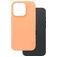 CARE by PanzerGlass Fashionable Coque iPhone 16 Pro MagSafe Coque arrière en Silicone - Peachy