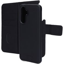 Mobiparts Samsung Galaxy A56 Coque Cuir véritable Étui 2en1 avec coque amovible Portefeuille - Noir