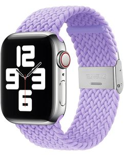 Mobigear Braided Bracelet Nylon Apple Watch Fermeture à pince - 42/41/40/38 mm - Violet / Lavande