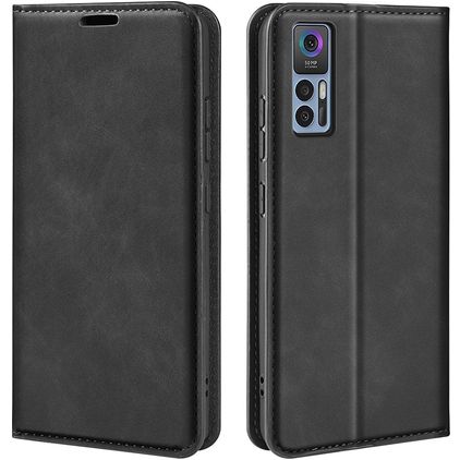 Mobigear Retro Slim Housse TCL 30 Etui Porte-Monnaie - Noir