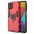 Mobigear Armor Ring Samsung Galaxy M53 Plastique rigide Coque arrière Antichoc avec bague de maintien - Rouge